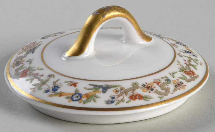 Oriental (Gold Trim) Lid for Sugar Bowl by Syracuse-1