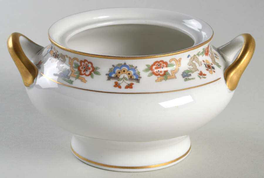 Oriental (Gold Trim) Sugar Bowl No Lid by Syracuse-1
