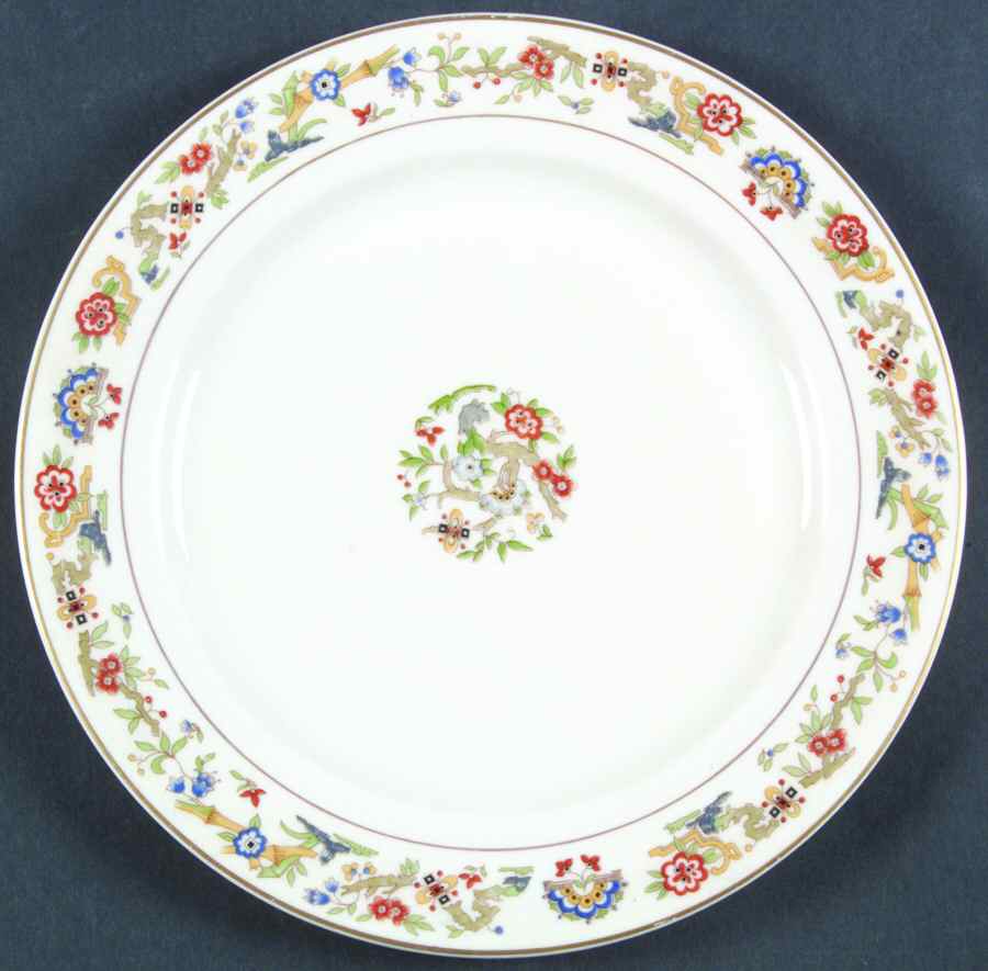 Oriental (Gold Trim) Luncheon Plate by Syracuse-1