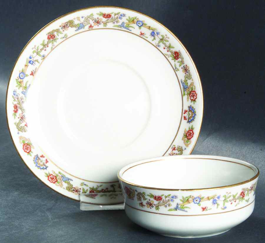 Oriental (Gold Trim) Ramekin & Saucer Set by Syracuse-1