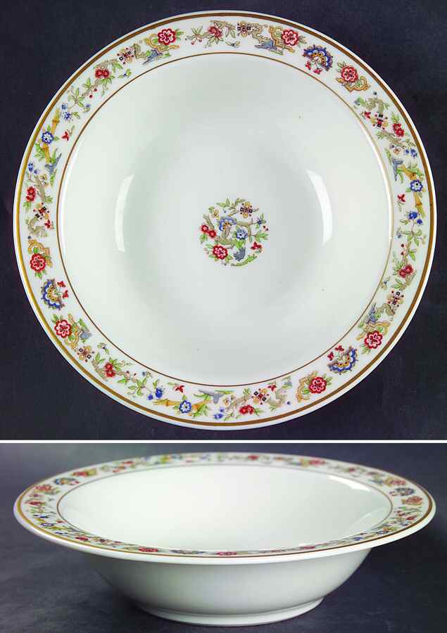 Oriental (Gold Trim) Rim Cereal Bowl by Syracuse-1