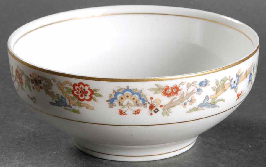Oriental (Gold Trim) Cranberry Bowl by Syracuse-1