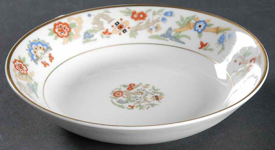 Oriental (Gold Trim) Fruit/Dessert (Sauce) Bowl by Syracuse-1