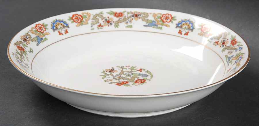 Oriental (Gold Trim) Coupe Soup Bowl by Syracuse-1