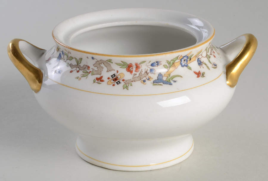 Oriental (Yellow Trim) Sugar Bowl No Lid by Syracuse-1