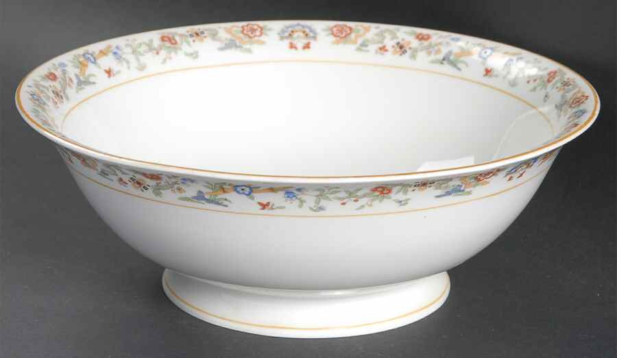 Oriental (Yellow Trim) Oval Covered Vegetable by Syracuse-1