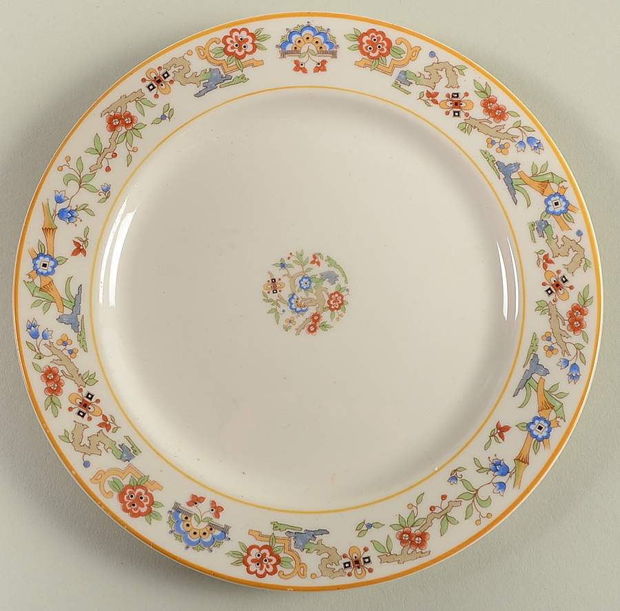 Oriental (Yellow Trim) Salad Plate by Syracuse-1