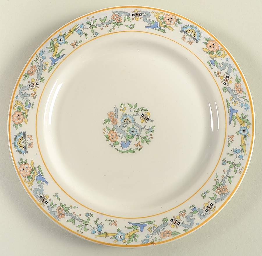Oriental (Yellow Trim) Luncheon Plate by Syracuse-1