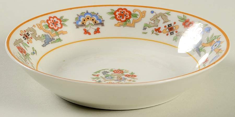 Oriental (Yellow Trim) Fruit/Dessert (Sauce) Bowl by Syracuse-1