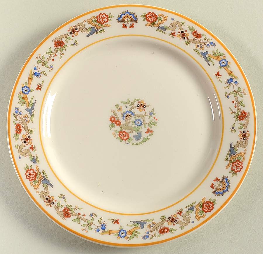Oriental (Yellow Trim) Bread & Butter Plate by Syracuse-1