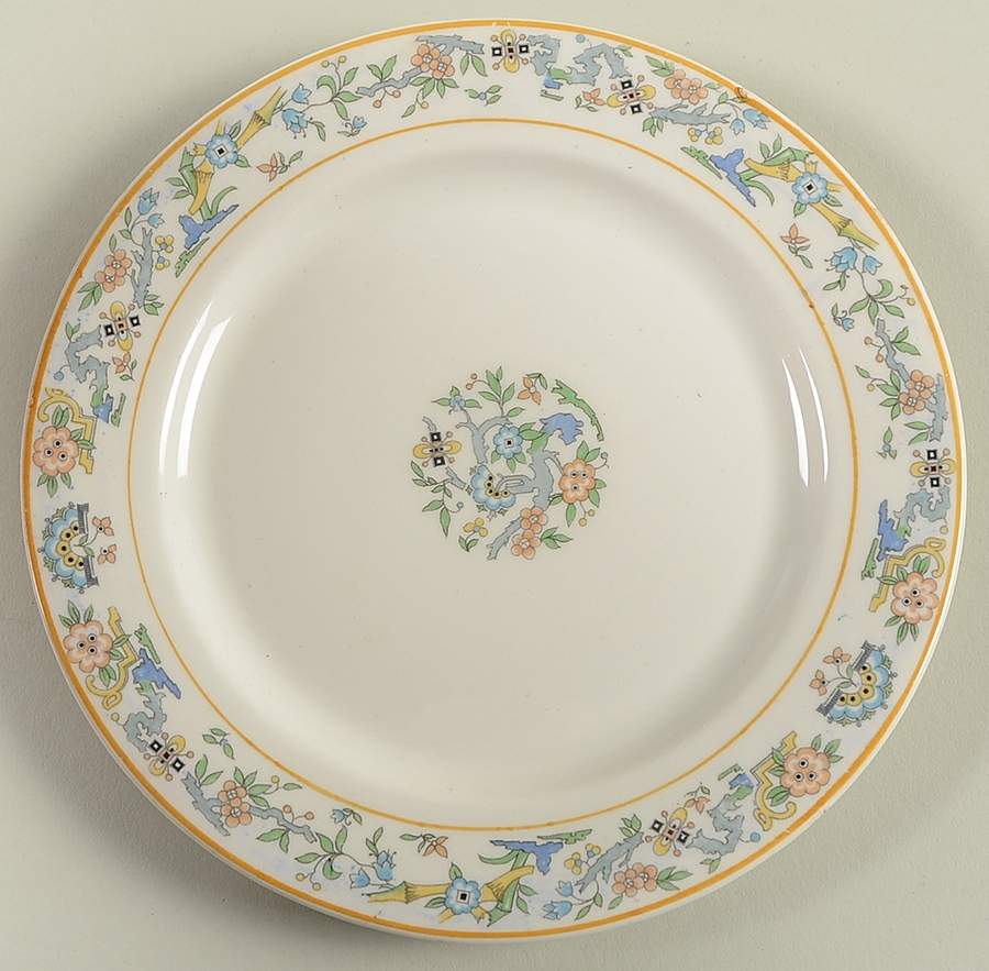 Oriental (Yellow Trim) Salad Plate by Syracuse-1