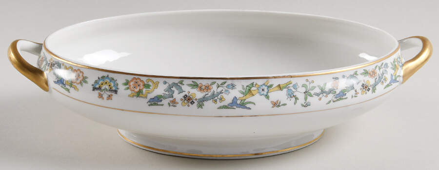 Oriental (Gold Trim) Oval Vegetable No Lid by Syracuse-1