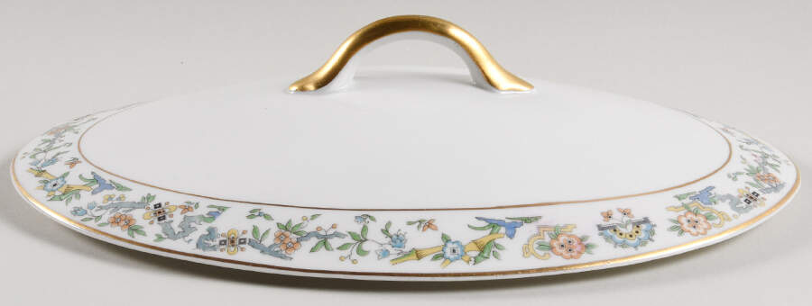 Oriental (Gold Trim) Lid for Oval Vegetable by Syracuse-1