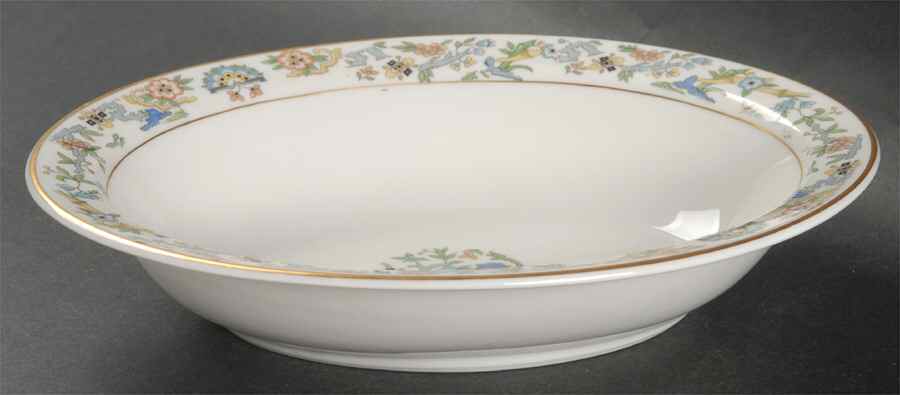 Oriental (Gold Trim) 8" Oval Vegetable Bowl by Syracuse-1
