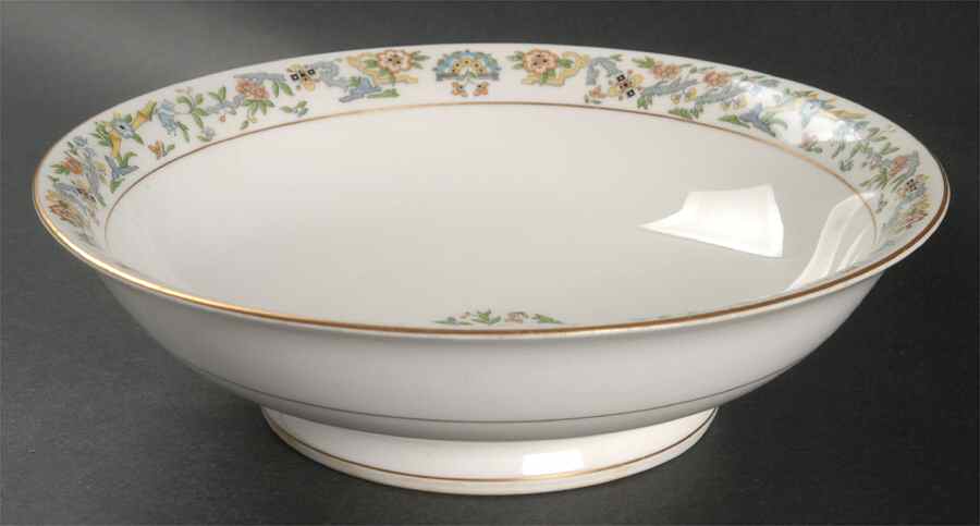 Oriental (Gold Trim) 8" Round Vegetable Bowl by Syracuse-1