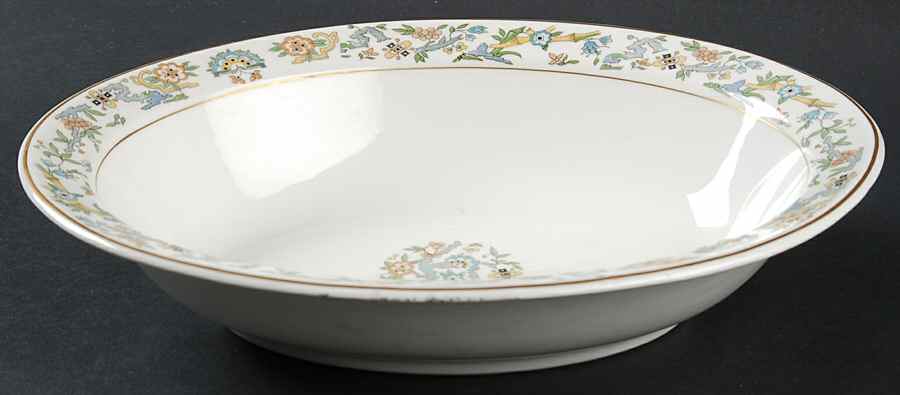 Oriental (Gold Trim) 10" Oval Vegetable Bowl by Syracuse-1