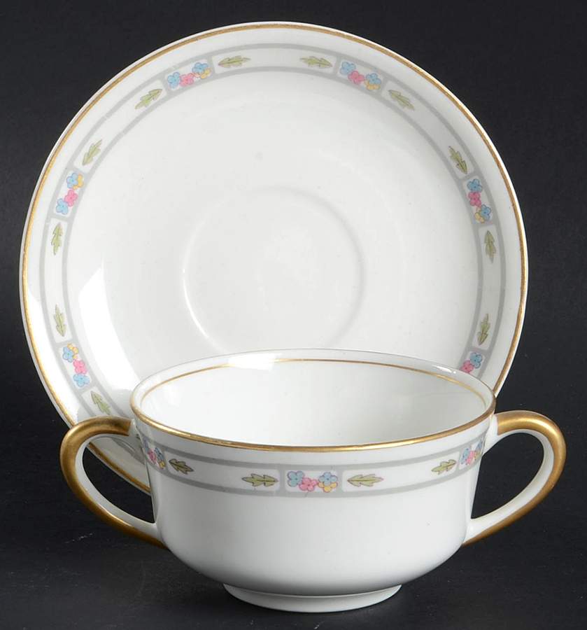 Orleans Footed Bouillon Cup & Saucer by Syracuse-1