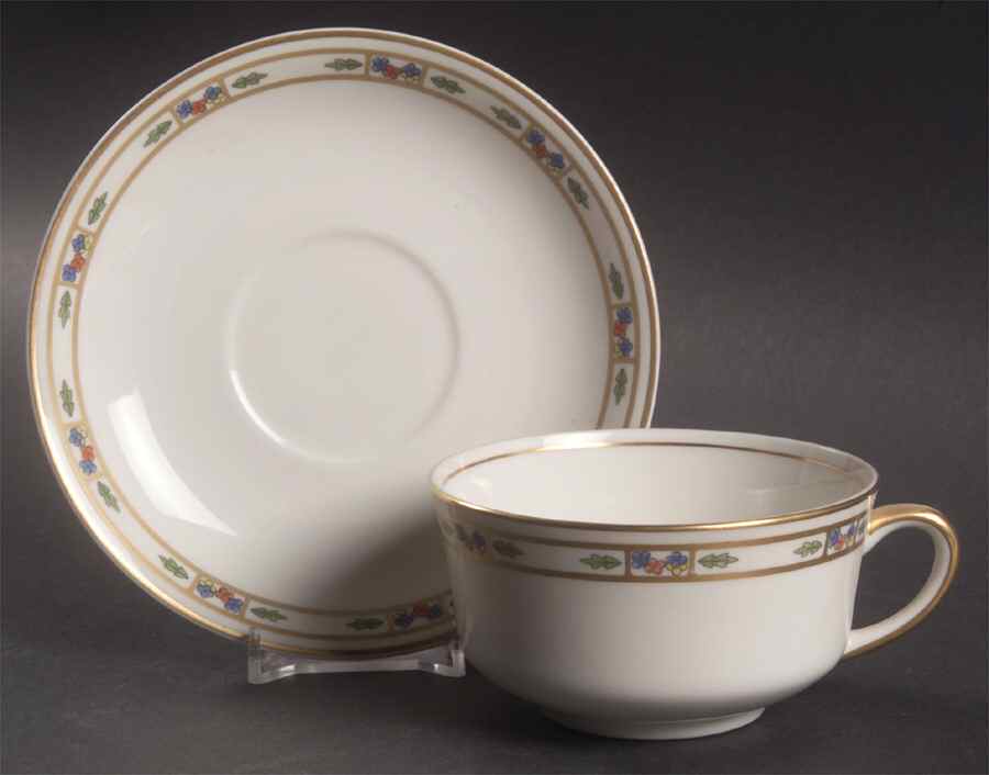 Orleans Flat Cup & Saucer Set by Syracuse-1