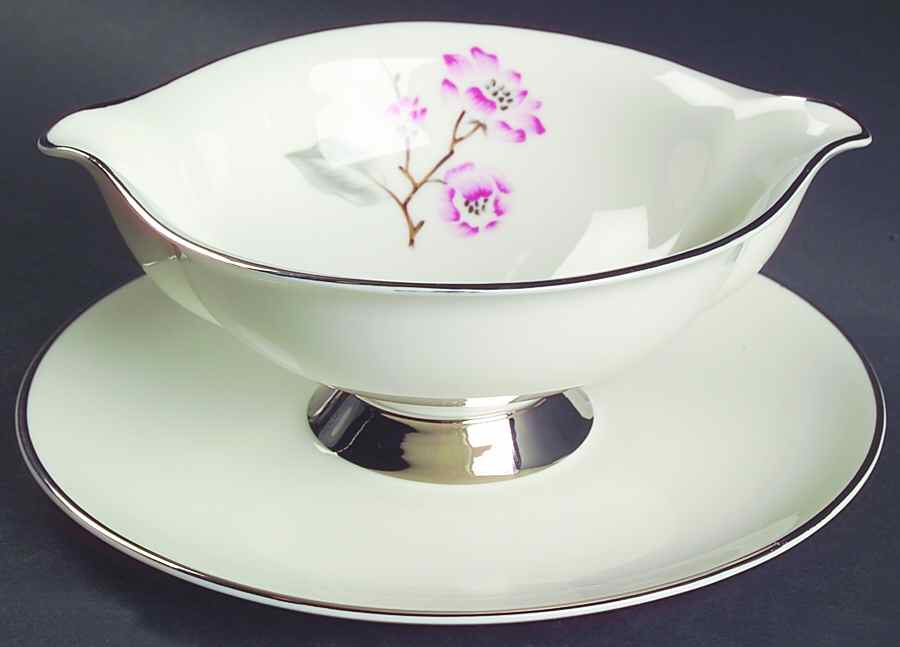 Patricia Gravy Boat with Attached Underplate by Syracuse-1
