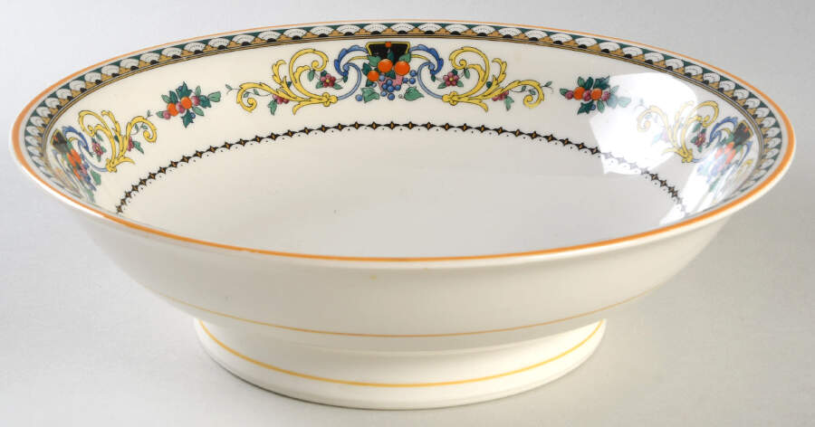 Pembroke (Mustard Trim) 9" Round Vegetable Bowl by Syracuse-1