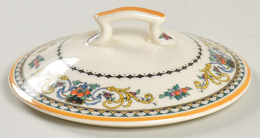 Pembroke (Mustard Trim) Lid for Sugar Bowl by Syracuse-1