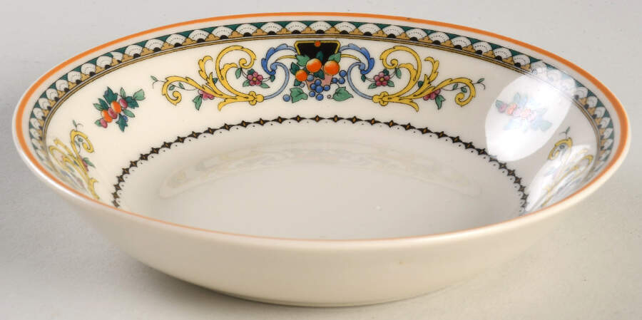 Pembroke (Mustard Trim) Fruit/Dessert (Sauce) Bowl by Syracuse-1