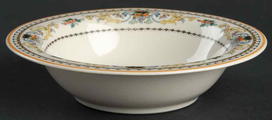 Pembroke (Mustard Trim) Rim Cereal Bowl by Syracuse-1