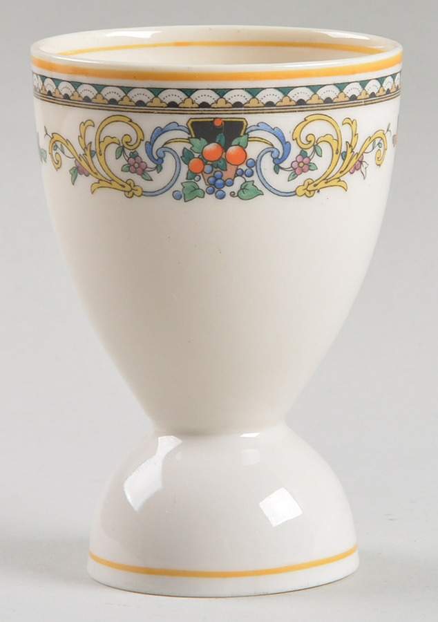 Pembroke (Mustard Trim) Double Egg Cup by Syracuse-1