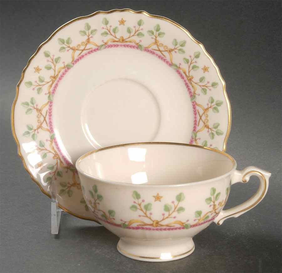 Pendleton Footed Cup & Saucer Set by Syracuse-1