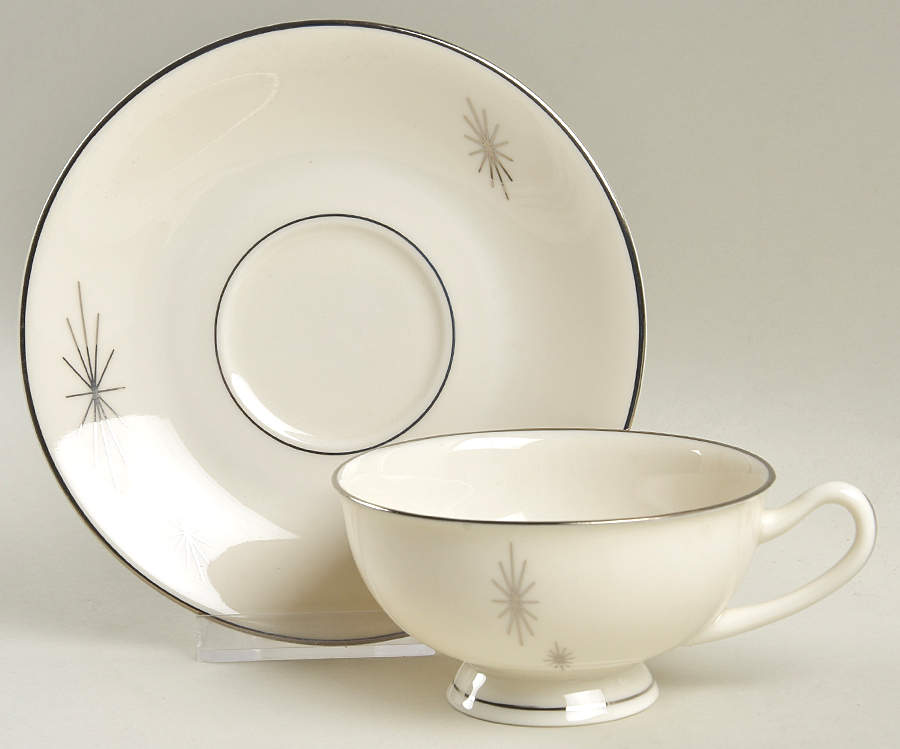 Polaris Footed Cup & Saucer Set by Syracuse-1