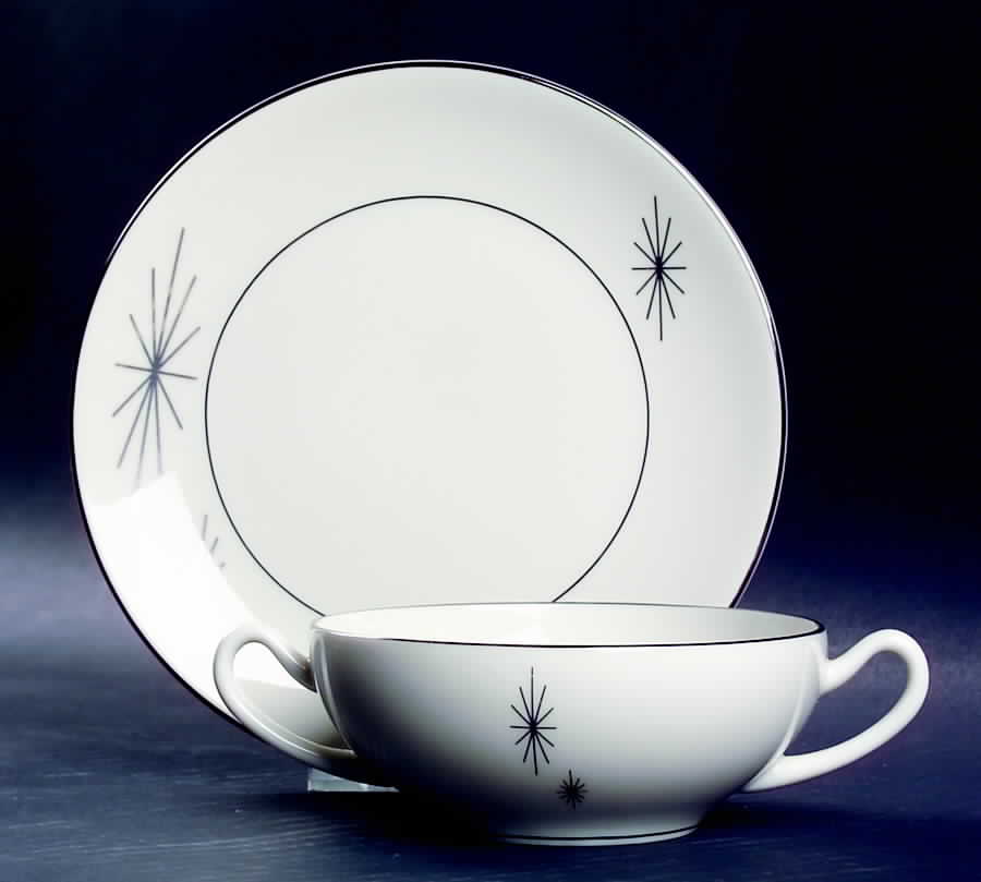 Polaris Flat Cream Soup Bowl & Saucer Set by Syracuse-1