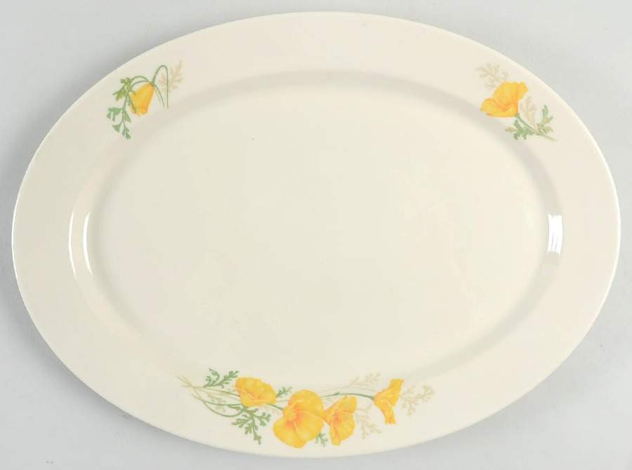 Poppy 14" Oval Serving Platter by Syracuse-1