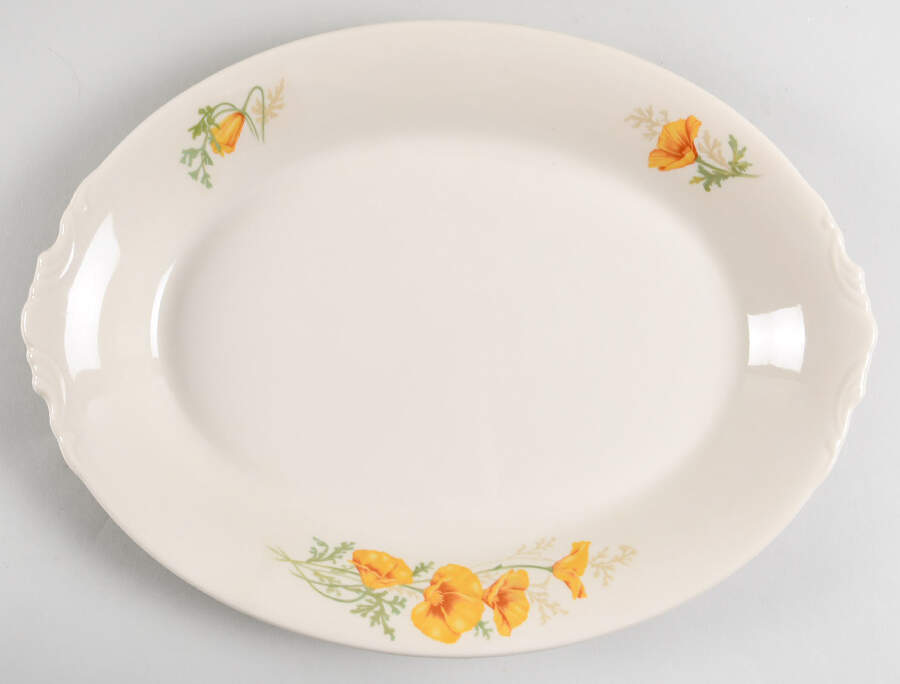 Poppy 13" Oval Serving Platter by Syracuse-1