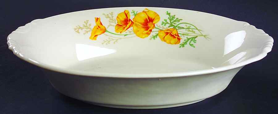Poppy 10" Oval Vegetable Bowl by Syracuse-1