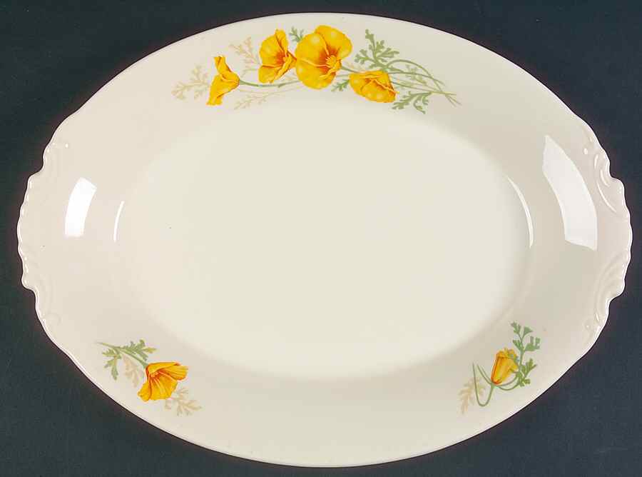 Poppy 12" Oval Serving Platter by Syracuse-1
