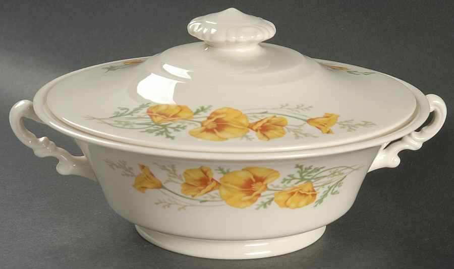 Poppy Round Covered Vegetable by Syracuse-1