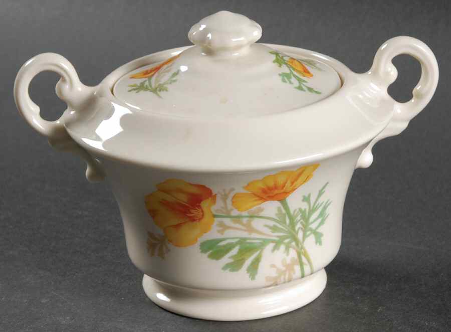 Poppy Sugar Bowl & Lid by Syracuse-1