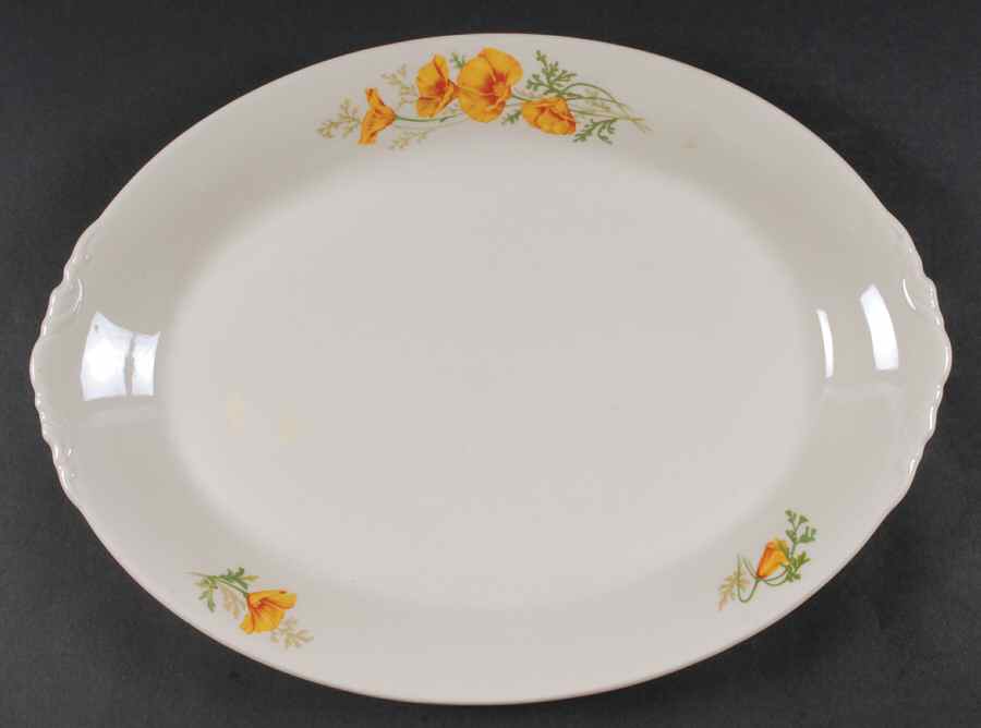 Poppy 16" Oval Serving Platter by Syracuse-1