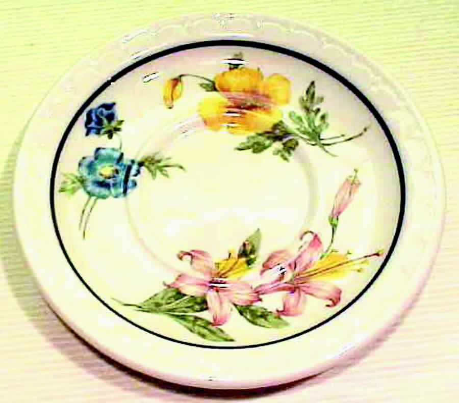 Prairie Mountain Wildflowers (Southern Pacific) Saucer by Syracuse-1