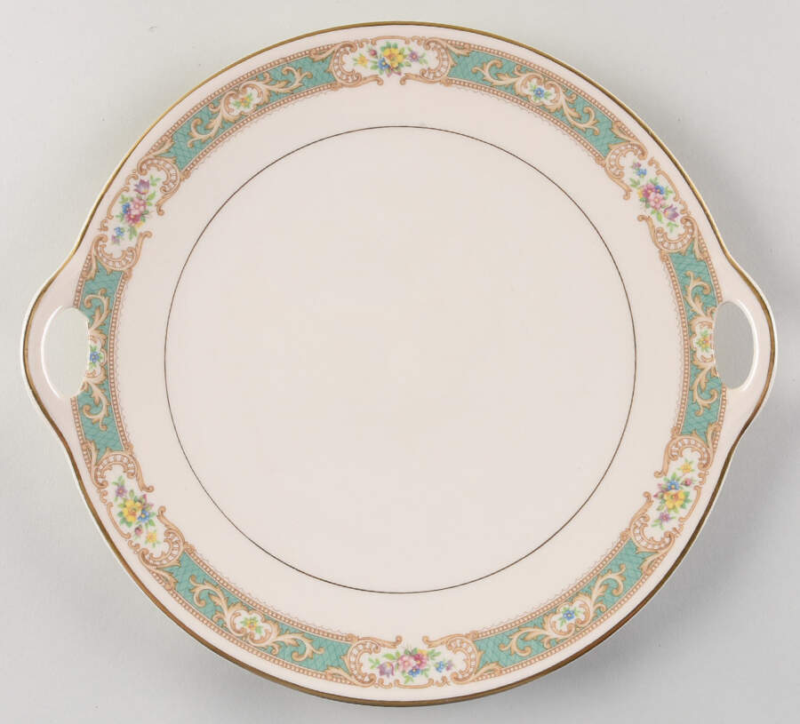 Raleigh Green Handled Cake Plate by Syracuse-1