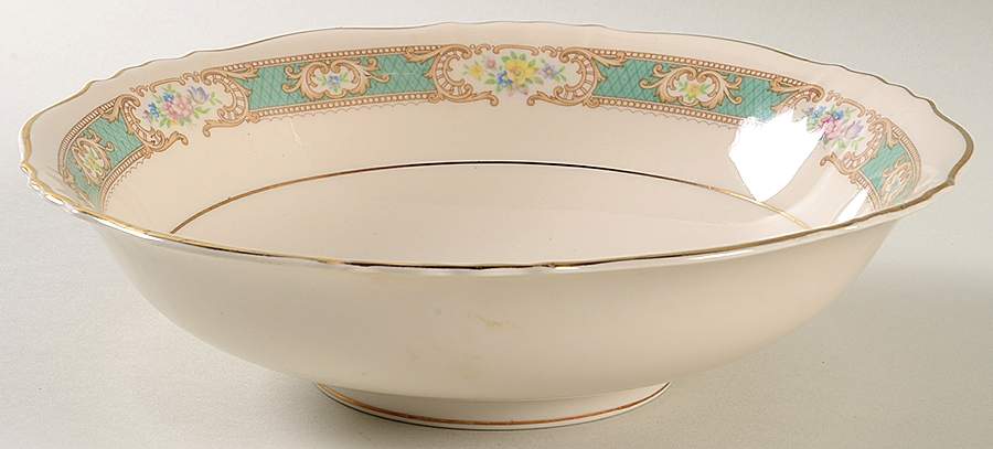 Raleigh Green 9" Round Vegetable Bowl by Syracuse-1