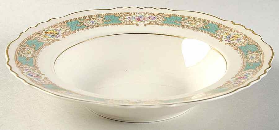 Raleigh Green Rim Soup Bowl by Syracuse-1
