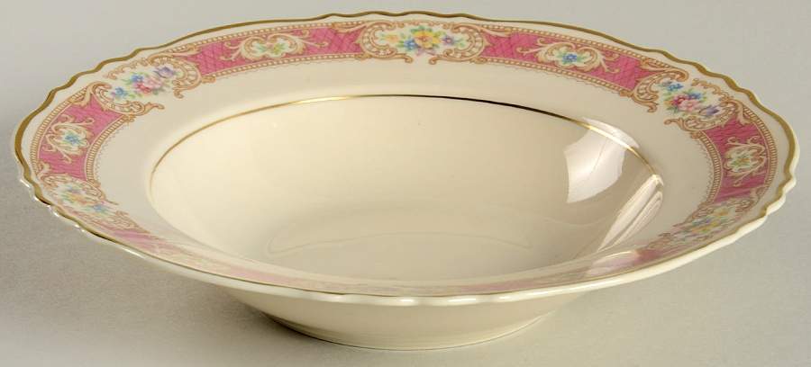 Raleigh Pink Rim Soup Bowl by Syracuse-1