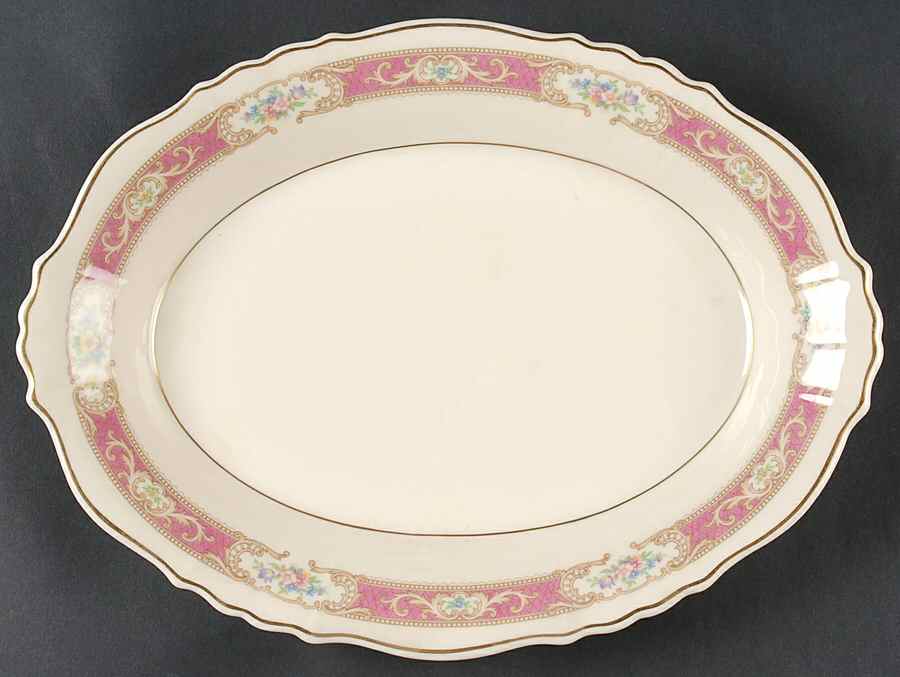 Raleigh Pink 12" Oval Serving Platter by Syracuse-1