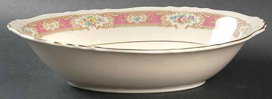 Raleigh Pink 9" Oval Vegetable Bowl by Syracuse-1