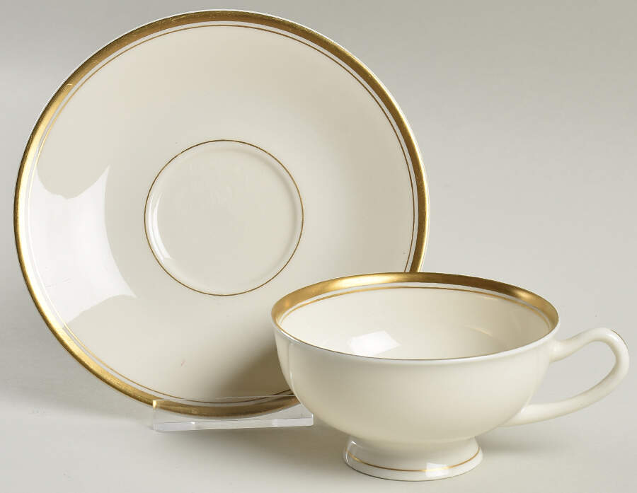 Regent Footed Cup & Saucer Set by Syracuse-1
