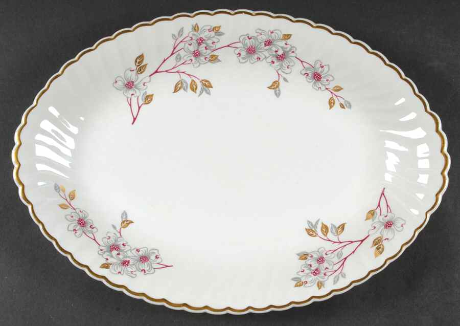 Rhapsody 14" Oval Serving Platter by Syracuse-1