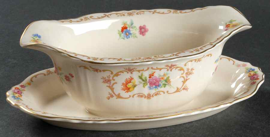 Riviera Gravy Boat with Attached Underplate by Syracuse-1