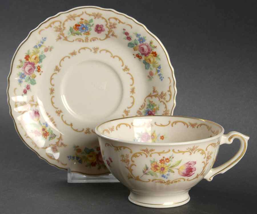 Riviera Footed Cream Soup Bowl & Saucer Set by Syracuse-1