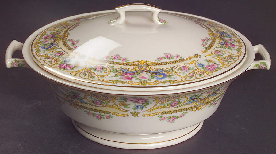 Rose Marie Round Covered Vegetable by Syracuse-1